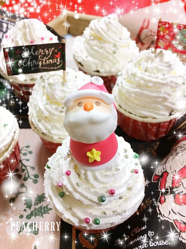 Snapdishの料理写真:クリスマス🎄ケーキ(ホワイトクリーム)|☆ぴ〜ちゃん☆さん