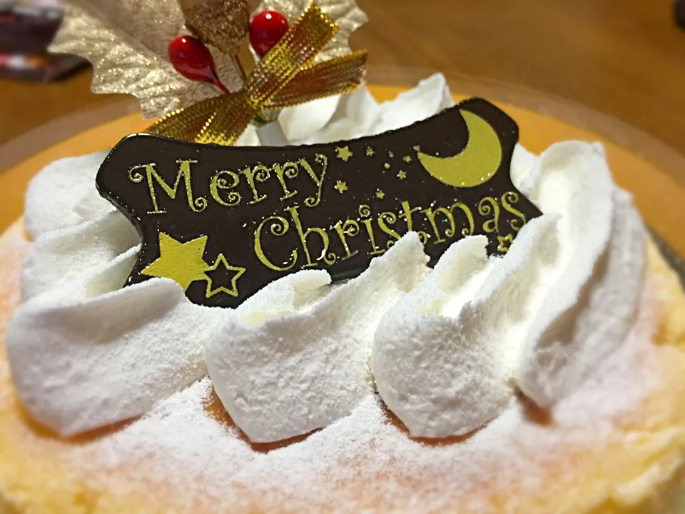 友達から頂いたクリスマスチーズケーキ|チルさん