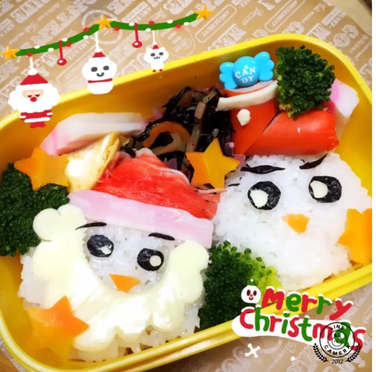 🤶サンタとスノーマン⛄️弁当|みさmamanさん