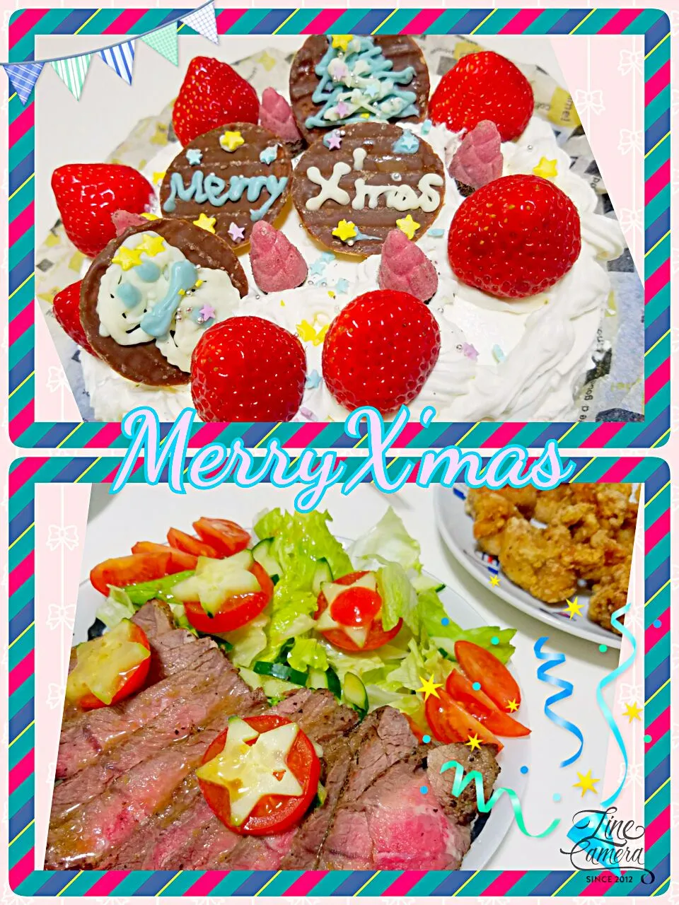 ♥ローストビーフと唐揚げとXmasケーキ♥|Rieさん