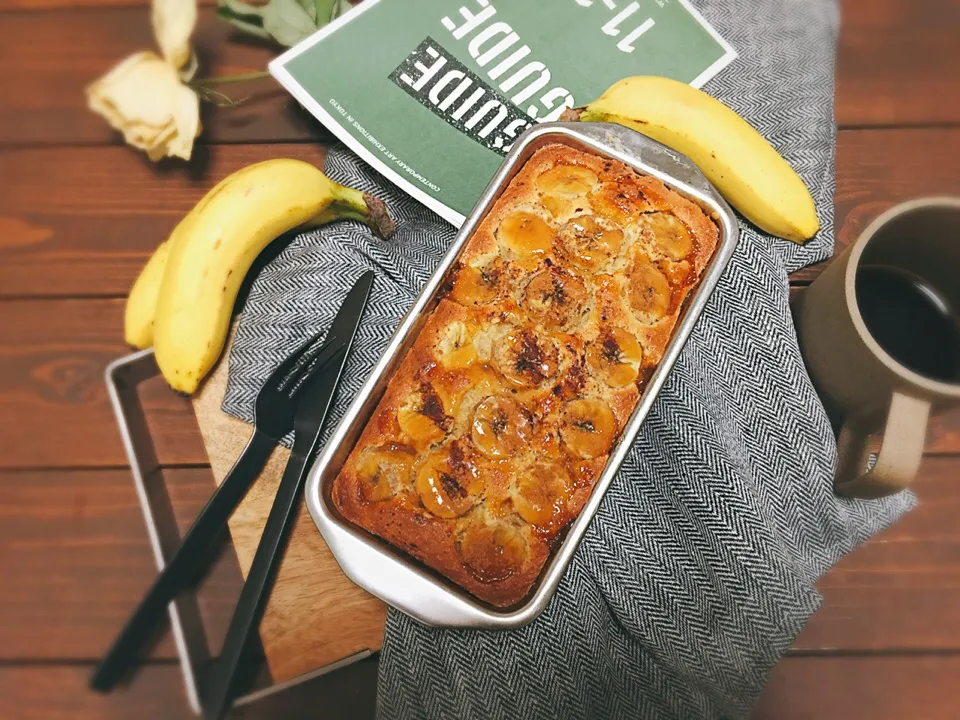 Snapdishの料理写真:バナナキャラメルシナモン パウンドケーキ 🍌🍯🍂|welcomeizumiさん