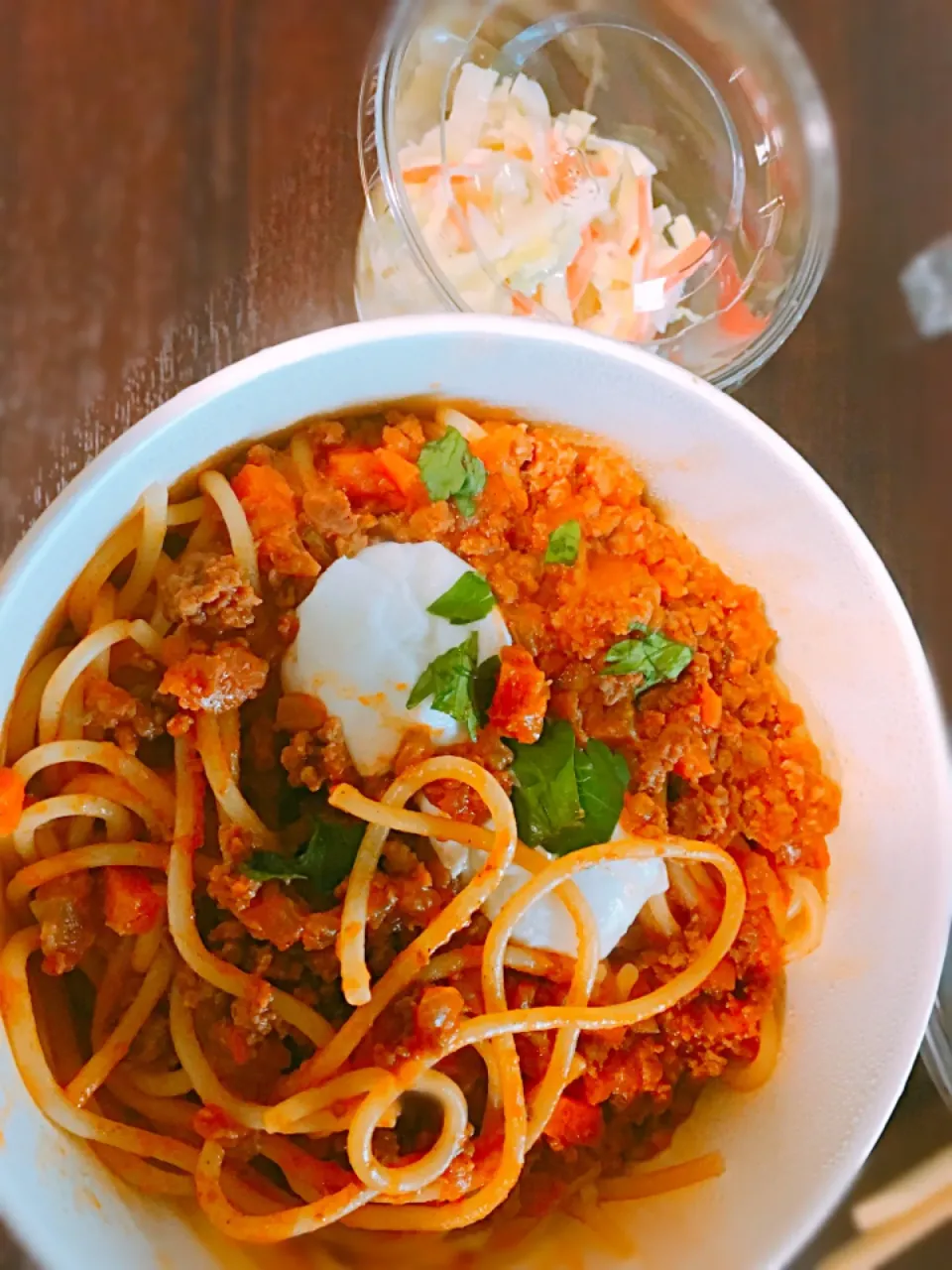 本日のランチ😋ボロネーゼ🍝|しろこ🐾໊さん