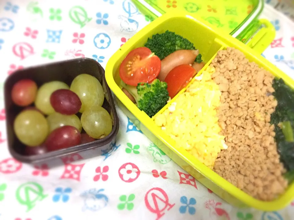 Snapdishの料理写真:冬休み突入につき、学童クラブに持って行った三食弁当|とまこさん