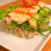 Snapdishの料理写真:No name 無題
grilled salmon with avocado and rice cracker|マナミさん