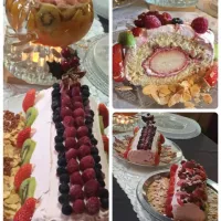 Snapdishの料理写真:🎄bûche de Noël (Raspberry)🎄|💖em💖さん