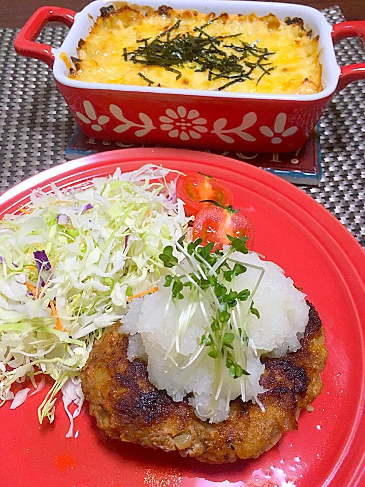 おろしハンバーグ 
山芋と豆腐のグラタン|みっきーさん