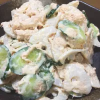 Snapdishの料理写真:🥗頂いたハスとツナのサラダ|putamamaさん