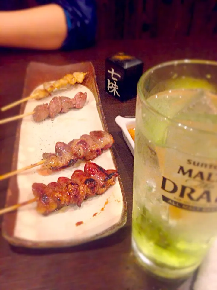 Snapdishの料理写真:深井杉の屋やきとり🍻|しのてらさん