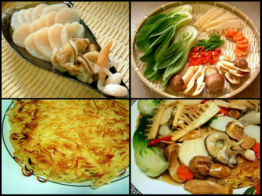 fried noodle with scallop and vegetables|steven z.y.さん