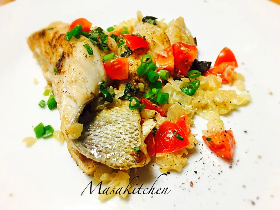 poêlé de seabass for dinner|Masakiさん