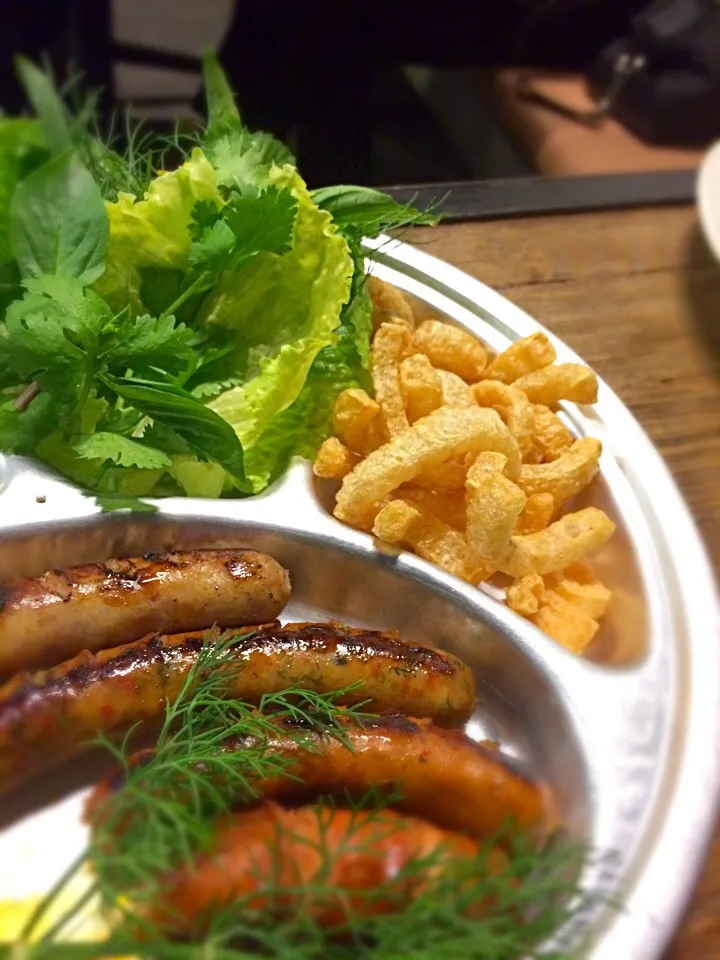 Snapdishの料理写真:Local Thai Sausages@Fat Belley, BKK. Thailand.|Chalinee Kalyanamitraさん