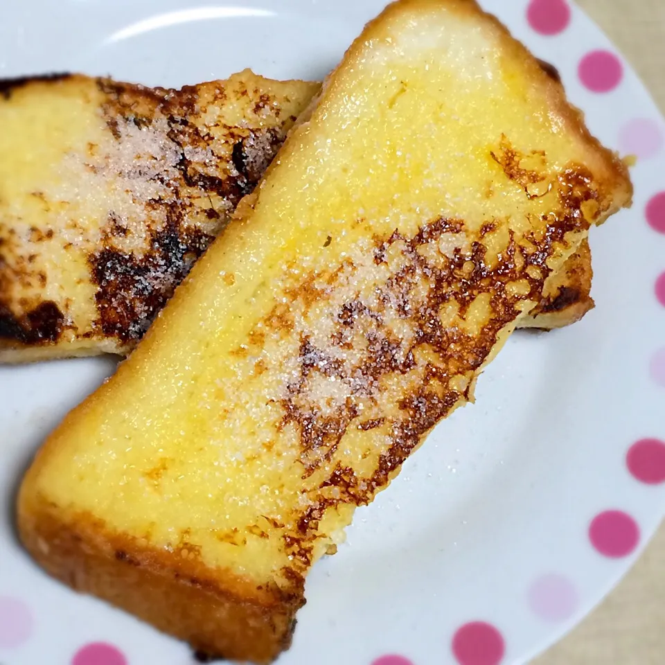 冷蔵庫に余っていた食パン（＾Ｏ＾☆♪フレンチトースト|hamamaさん