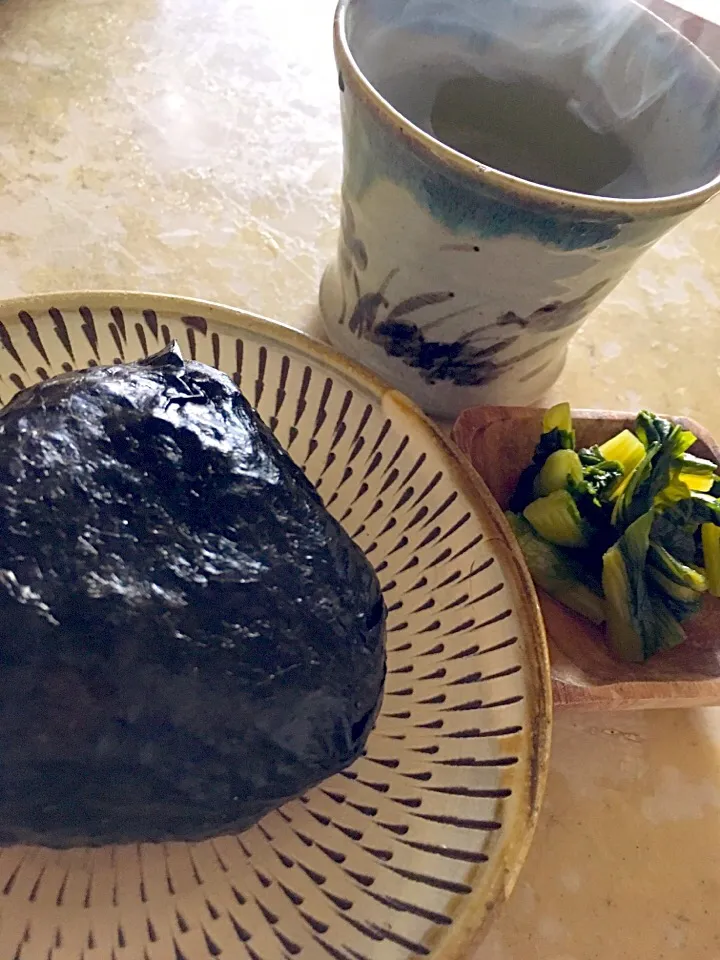 頂いた野沢菜でおむすびランチ|MIEKO 沼澤三永子さん