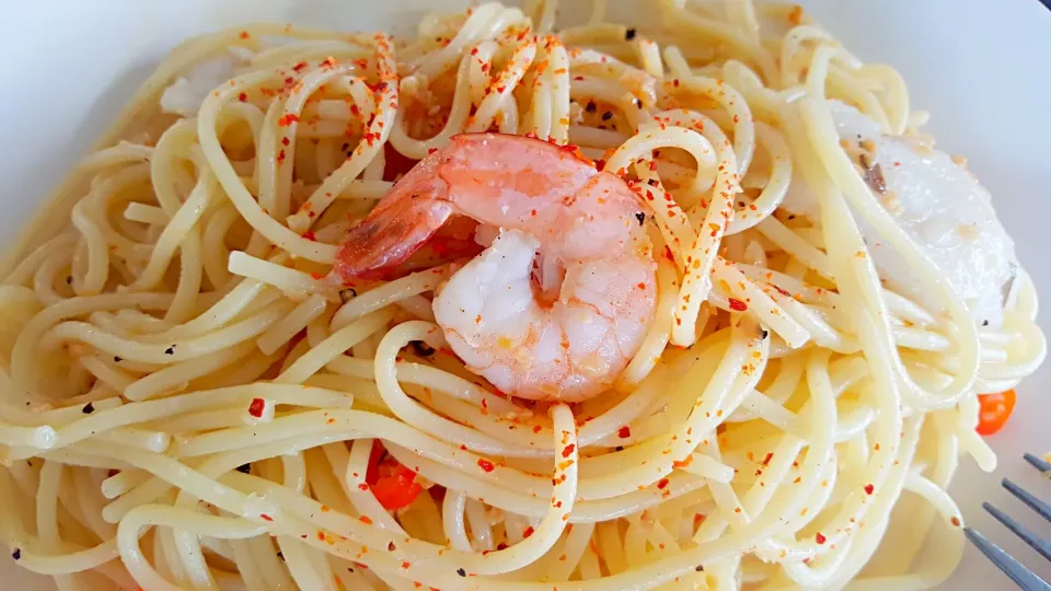 seafood aglio oilio|rufvalさん