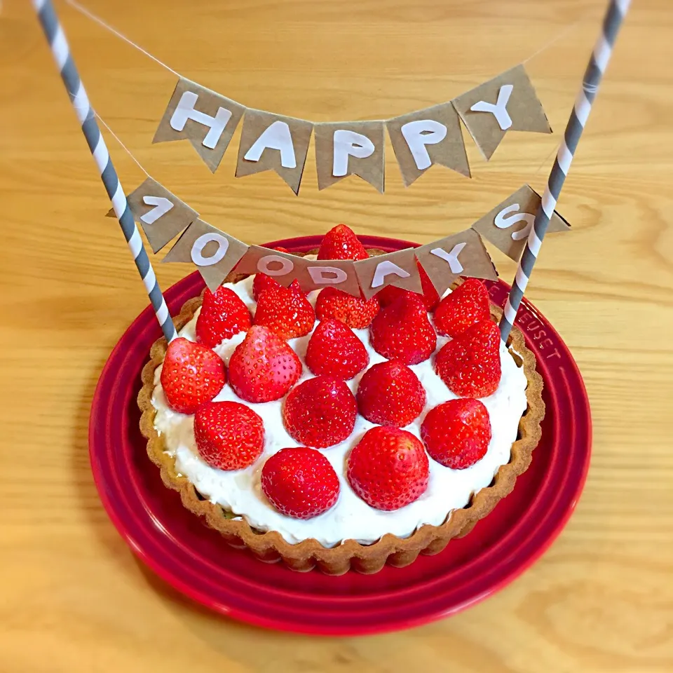 お食い初めケーキ🎂いちごタルト|Miki  Asakuraさん