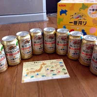 Snapdishの料理写真:一番搾り飲みくらべセット|TRIBALさん