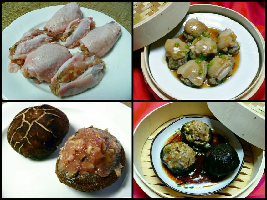 dimsum - stuffed boneless wings and shiitake mushrooms|steven z.y.さん