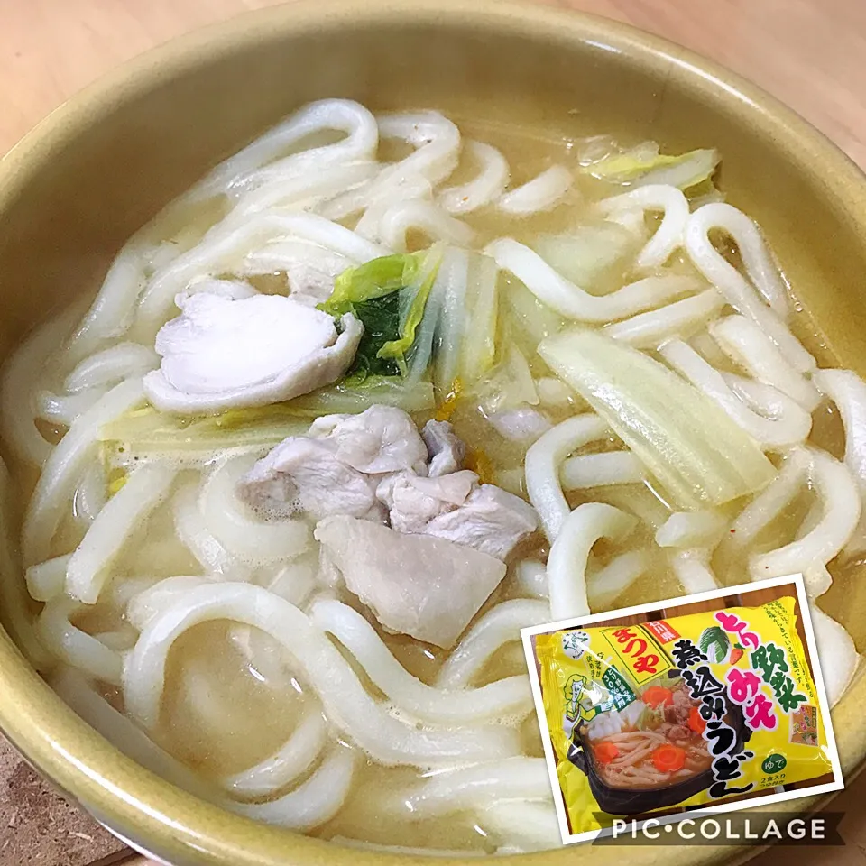 まつやのとり野菜みそ煮込みうどん #とり野菜みそ|たまこっこさん