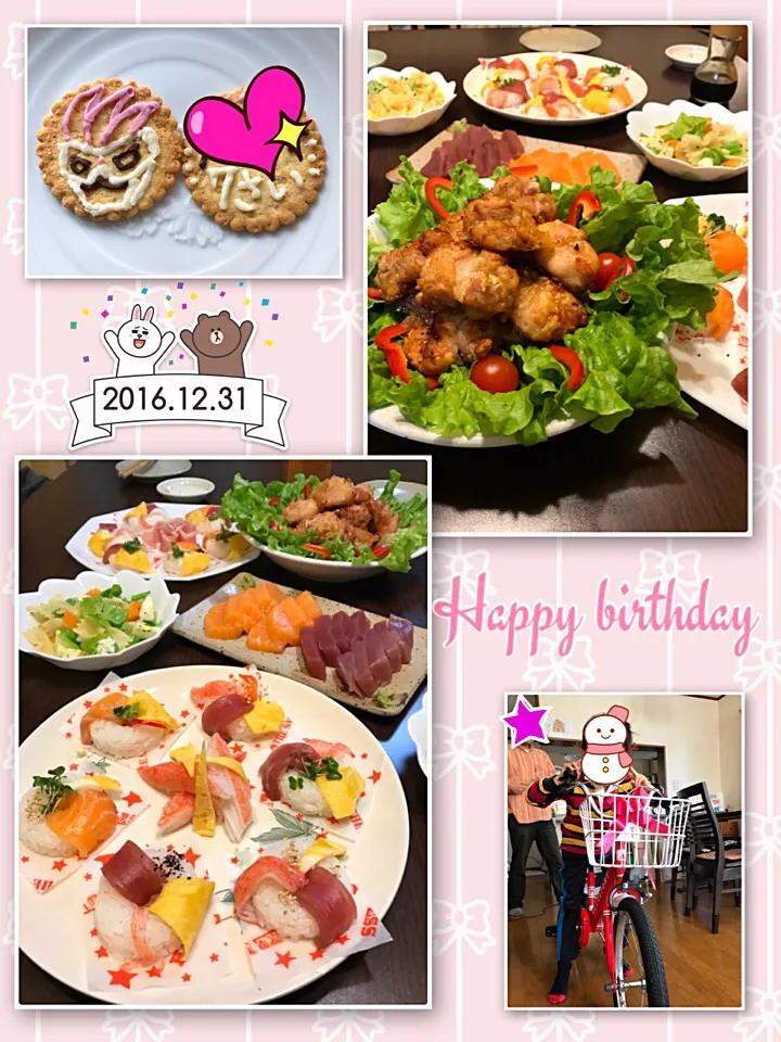 Snapdishの料理写真:大晦日のバースデーパーティ🎉|はやちんさん