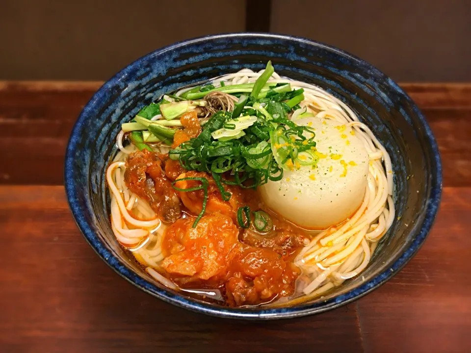 和牛すじ肉旨辛大根煮温めん2|半田手延べそうめんの店 阿波や壱兆さん