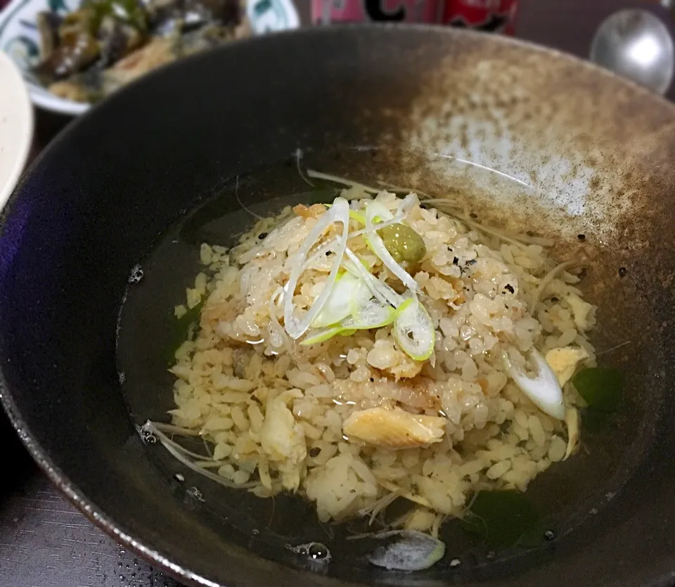 晩ごはん  岩魚飯茶漬け|ぽんたさん