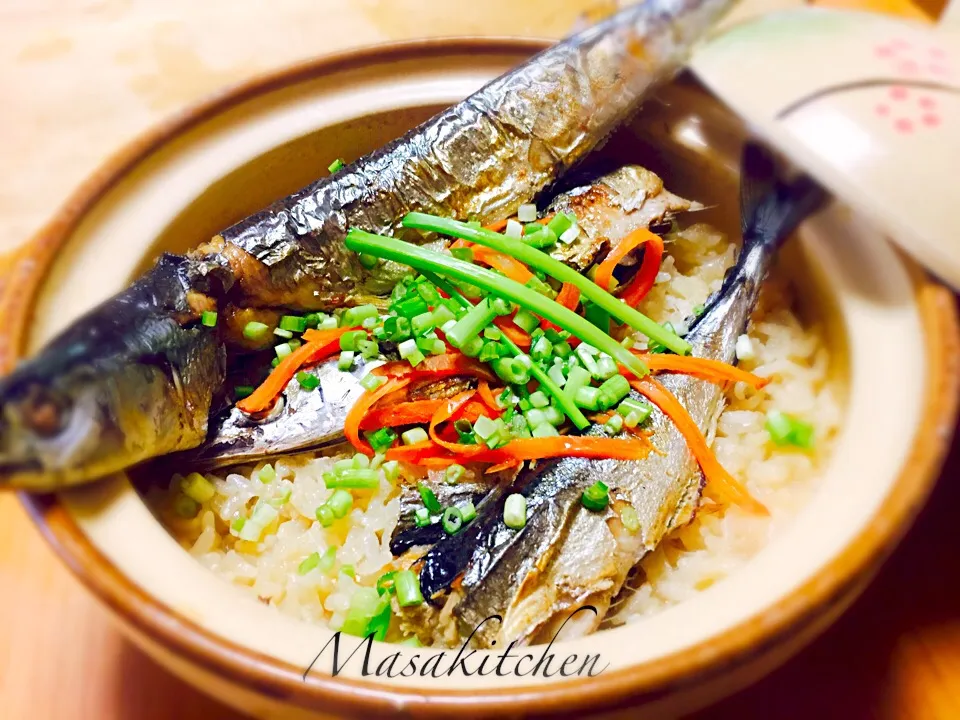 Snapdishの料理写真:Rice cooked with saury|Masakiさん