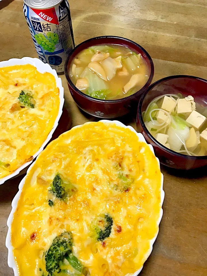 マカロニグラタン、白菜と鶏肉のあんかけ丼❤(｡☌ᴗ☌｡)|Norio Fukudaさん