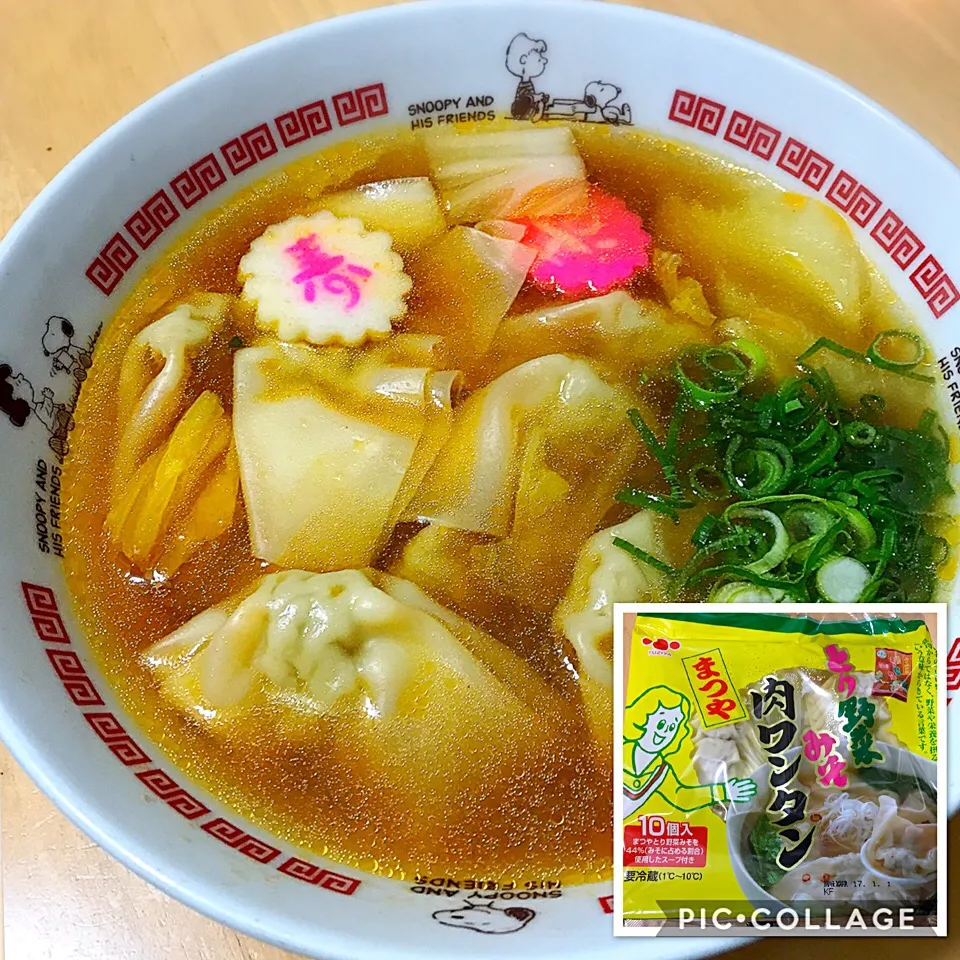 「まつやのとり野菜みそ肉ワンタン」 寿🍥の乱用をお許しください。お正月なので💦 #とり野菜みそ|たまこっこさん