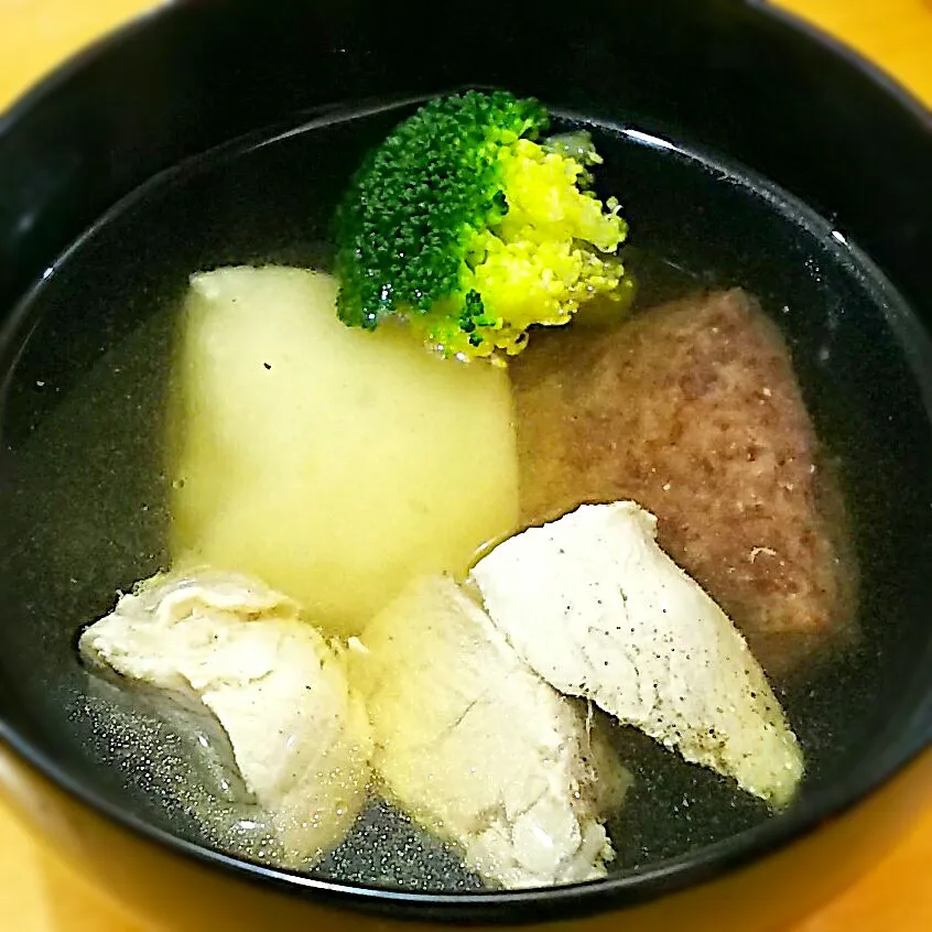 Snapdishの料理写真:たかたか亭特製、紅白餅のお雑煮～(^-^)v|たかたかさん