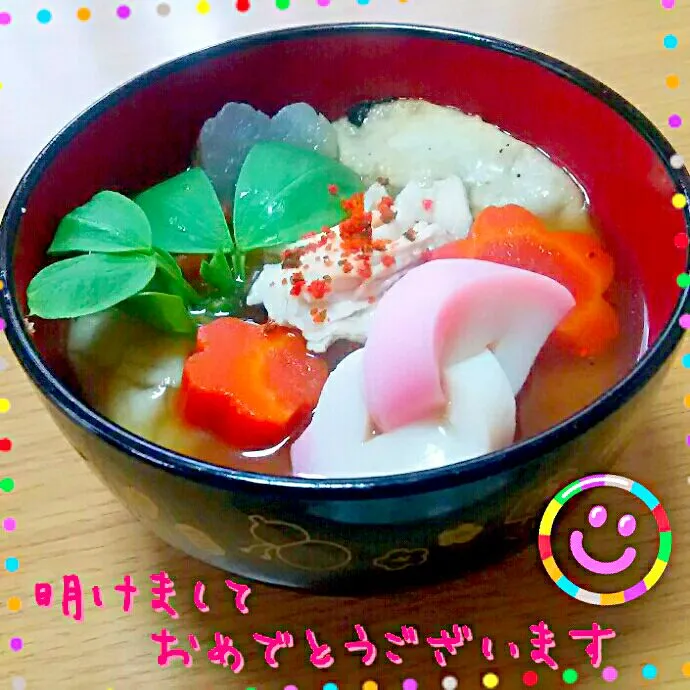 Snapdishの料理写真:🎍お雑煮🎍
今年の干支、🐔鶏だしで😆☝|ひとみんΨ(*´∀｀)Ψさん