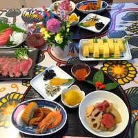 ワンプレートおせち🎍
ローストビーフ
刺身盛り
出し巻き
お雑煮|あいくさん