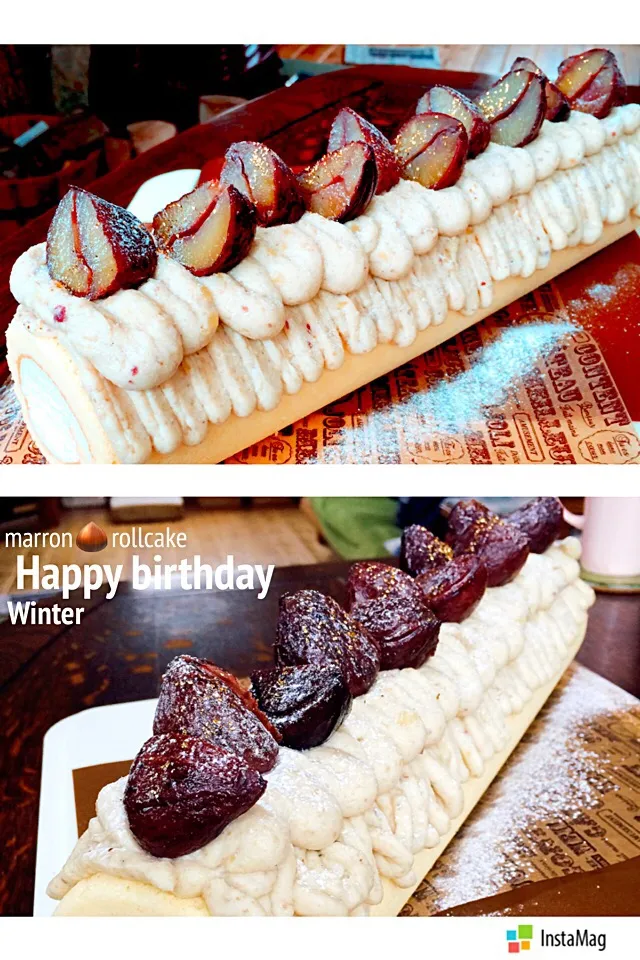 あけましておめでとうございます🎍& Happy birthday My father ✨ 🌰rollcake🌰|カンカンさん