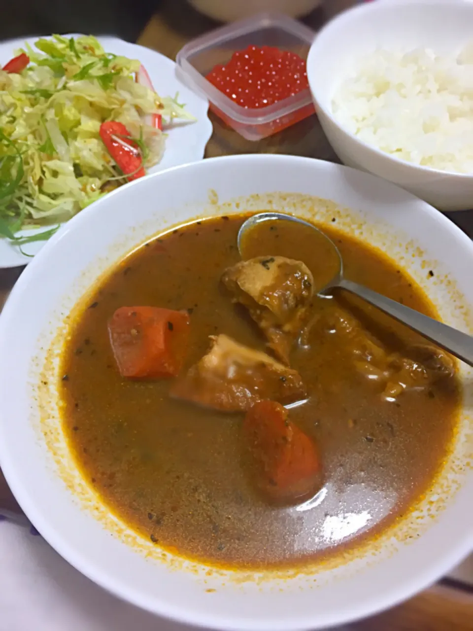 Snapdishの料理写真:御節飽きたからスープカレー🍛|wildcat山猫さん