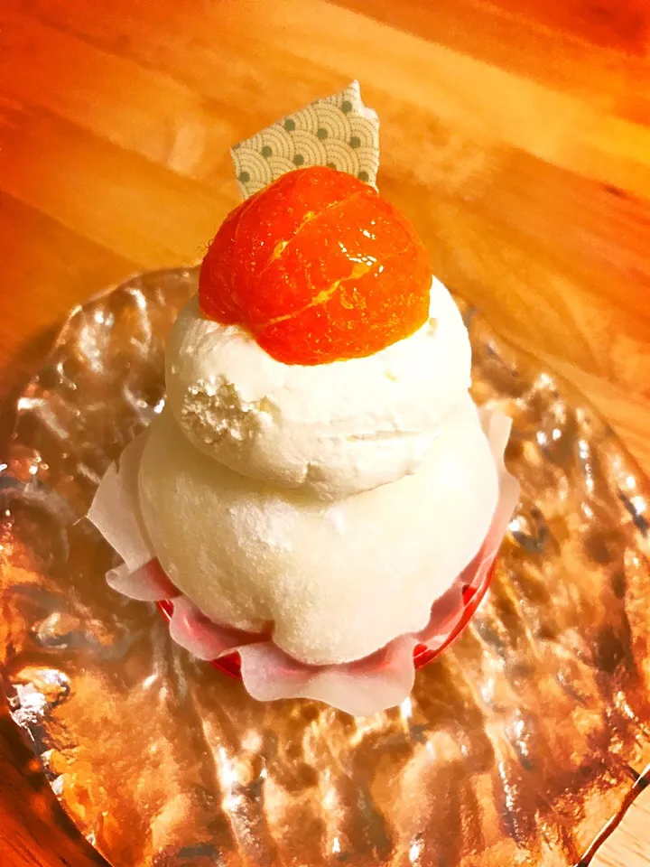 Snapdishの料理写真:♡鏡餅ケーキ♡|りこちめめさん