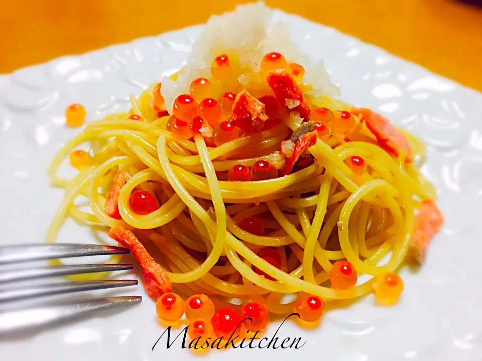 Salmon&salmon roe pasta|Masakiさん