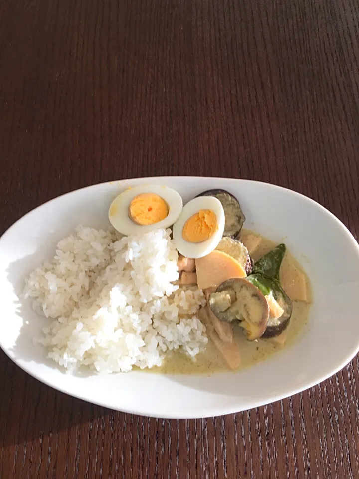 1月3日朝ごはん タイカレー|やすこさん