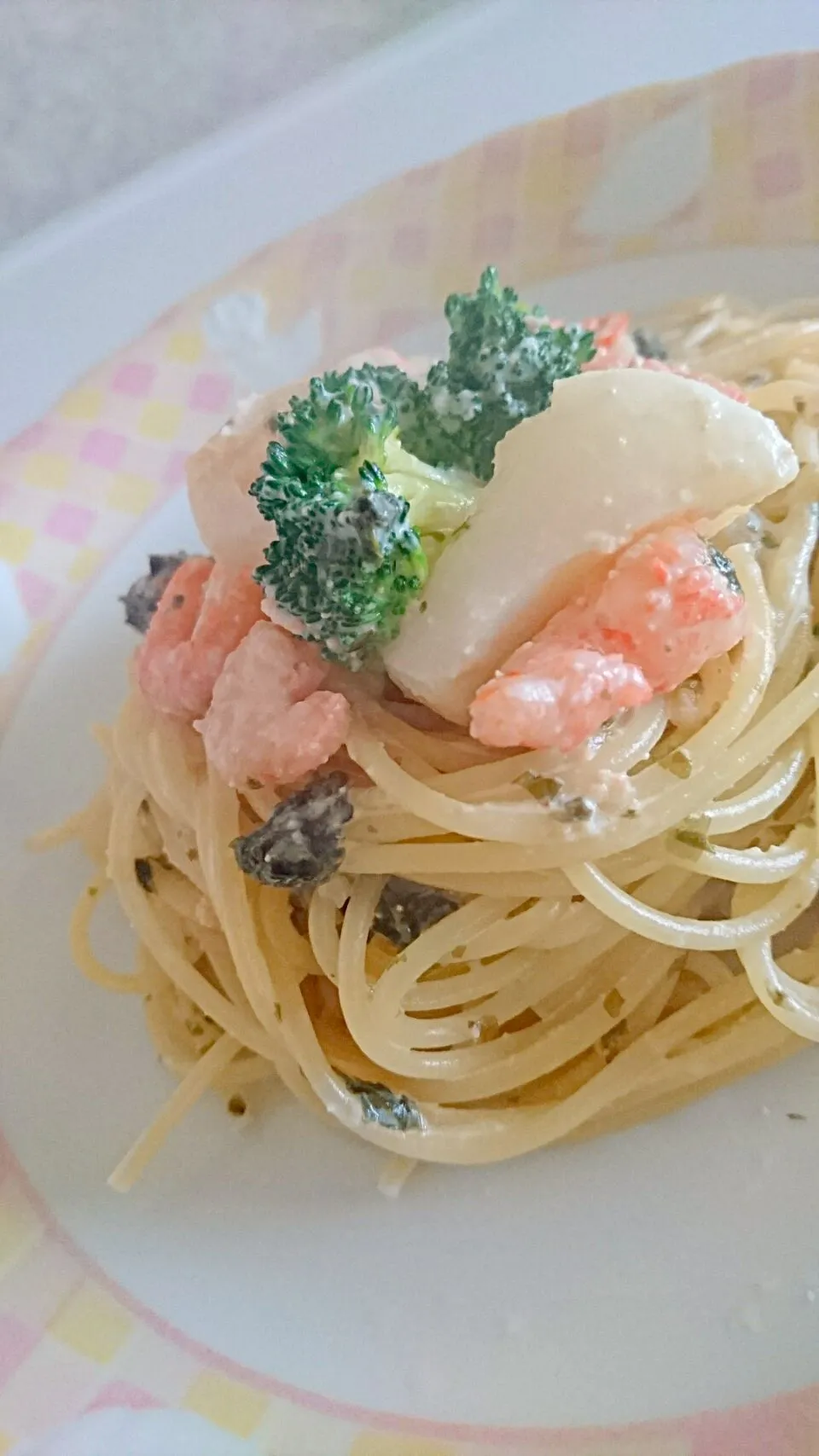 明太子と海苔のシーフードクリームパスタ🍝|じょうさん