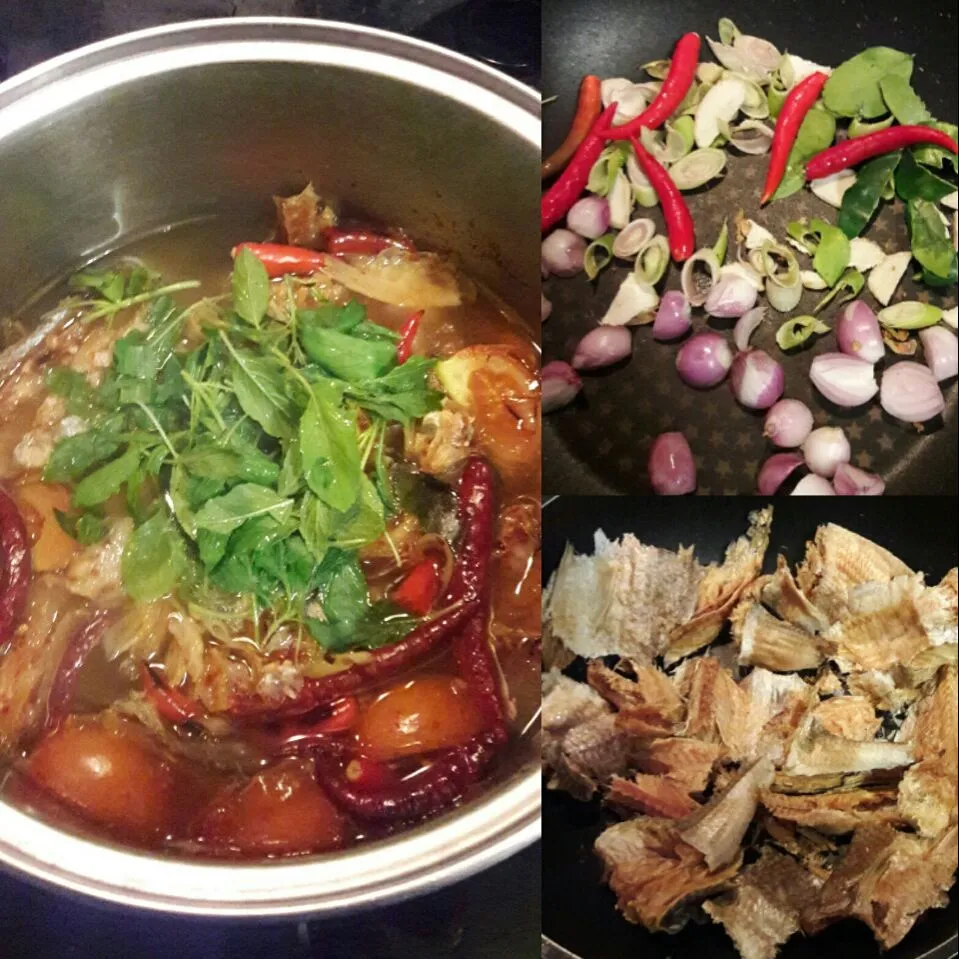 Sour and spicy smoked dry fish soup
ต้มโคล้งปลาแห้ง
#thaifood|Kung Doratee Sculptureさん