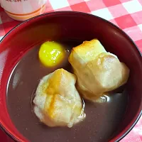 Snapdishの料理写真:栗の甘露煮入りお汁粉|Mayumi♪さん