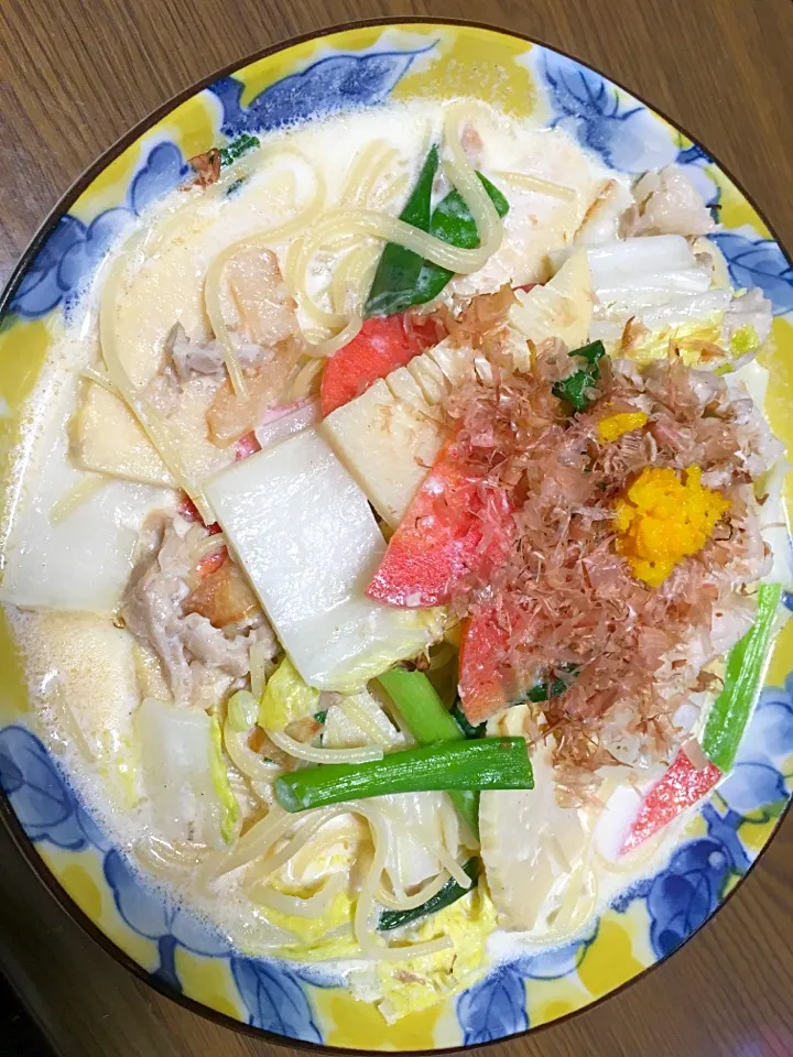 白味噌スープパスタ|くみふぇさん