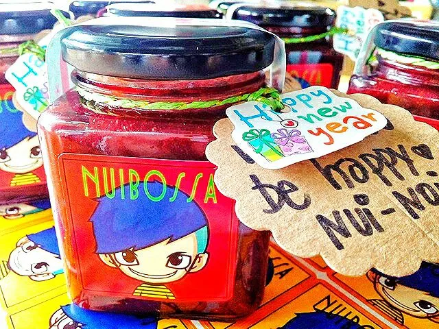 "Strawberry Jam Homemade"😋💛💚
#ของขวัญปีใหม่ 😁💛💚|nuibossa fb.Nui Bossaさん