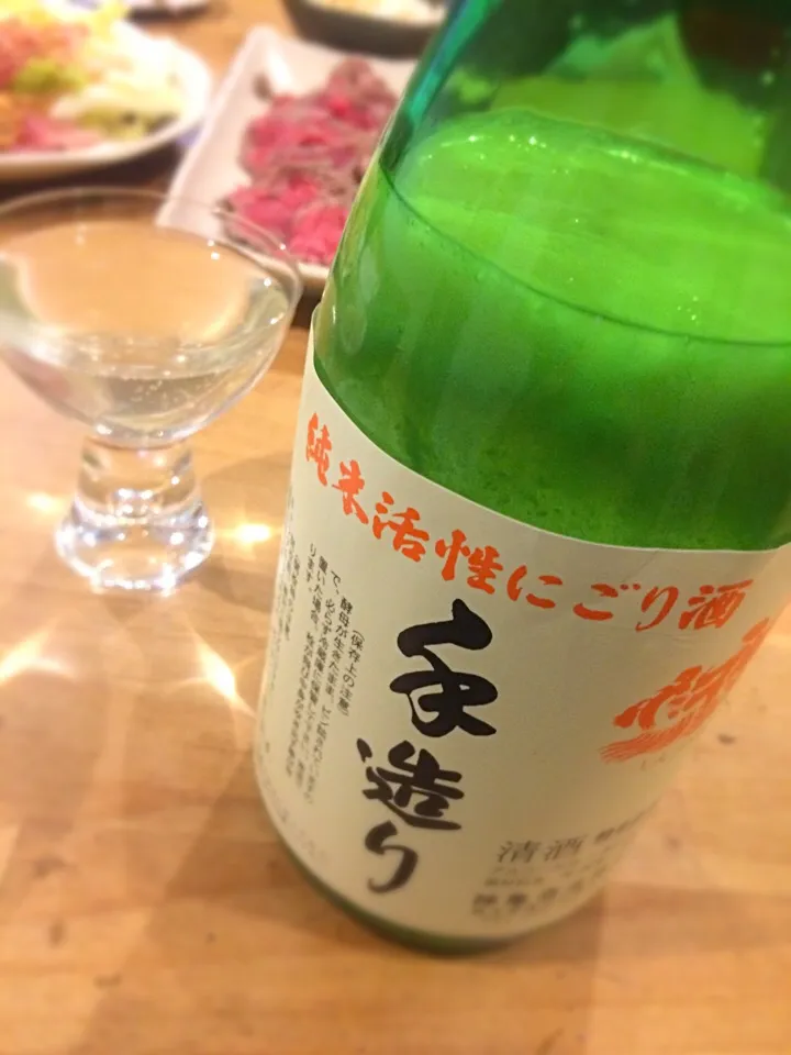 #神亀にごり#牛たたき#日本酒|acoさん