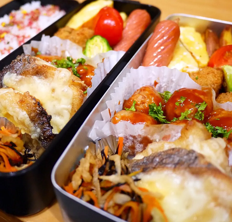 Snapdishの料理写真:今日の親父弁当！|沖縄「ピロピロ」ライフさん