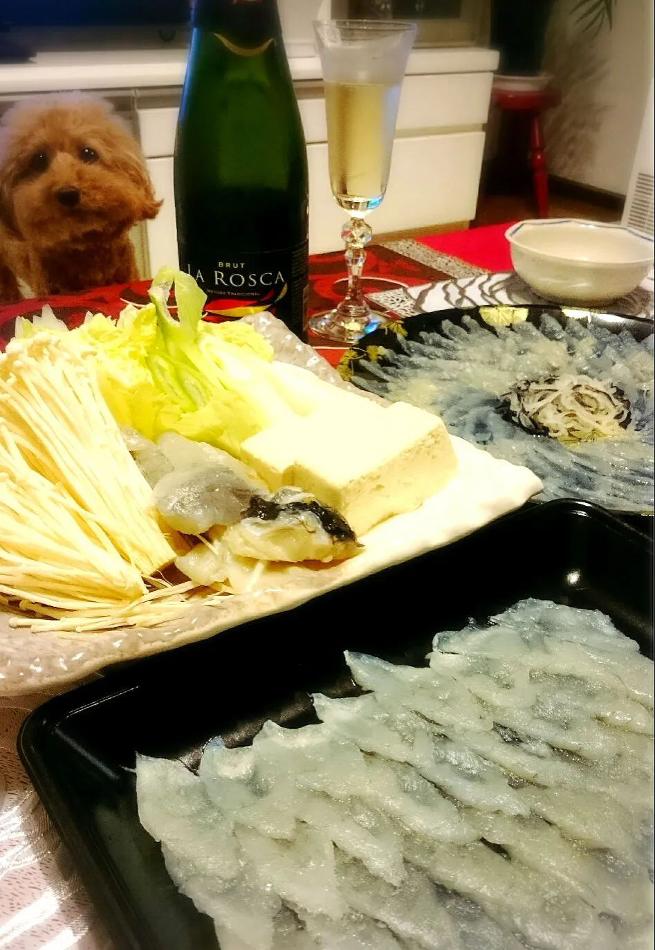 虎ふぐ🐟お取り寄せ!泡で🍷|ナムナムさん