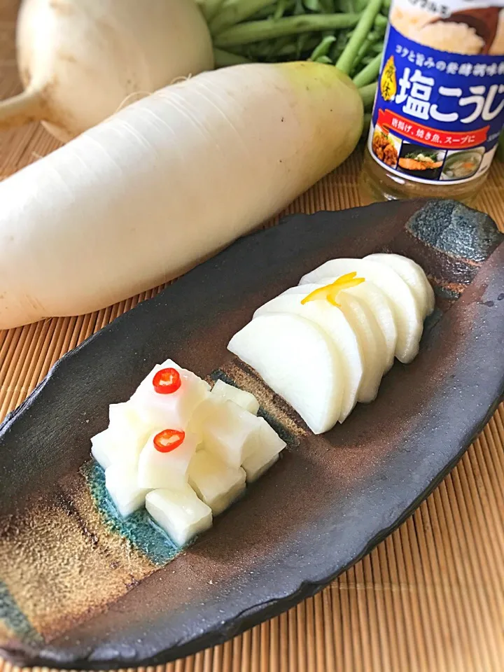 Snapdishの料理写真:sakurakoさんの料理 えきしおで大根のべったら漬け|アッチさん