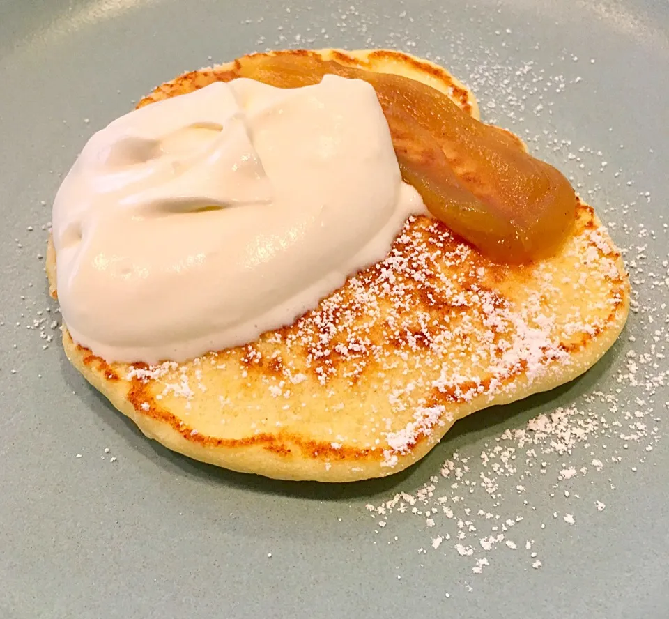 Snapdishの料理写真:Ricotta pancake with chestnut jam|Sarah Mahoneyさん