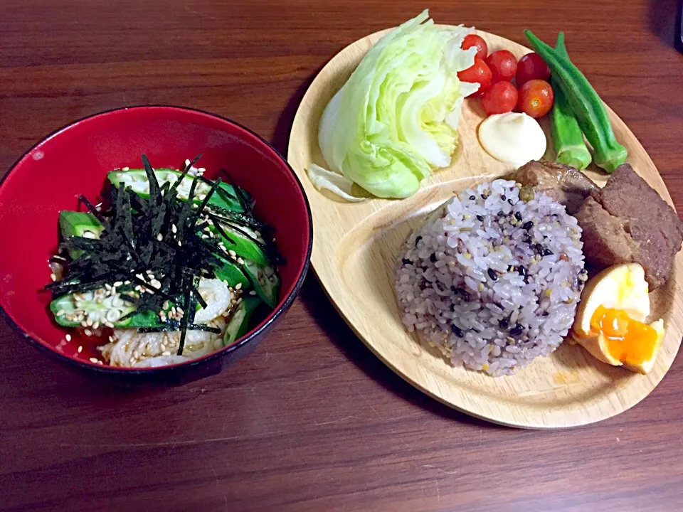 ♯山芋そうめん
♯角煮&煮卵
♯野菜たち|しろめしさん