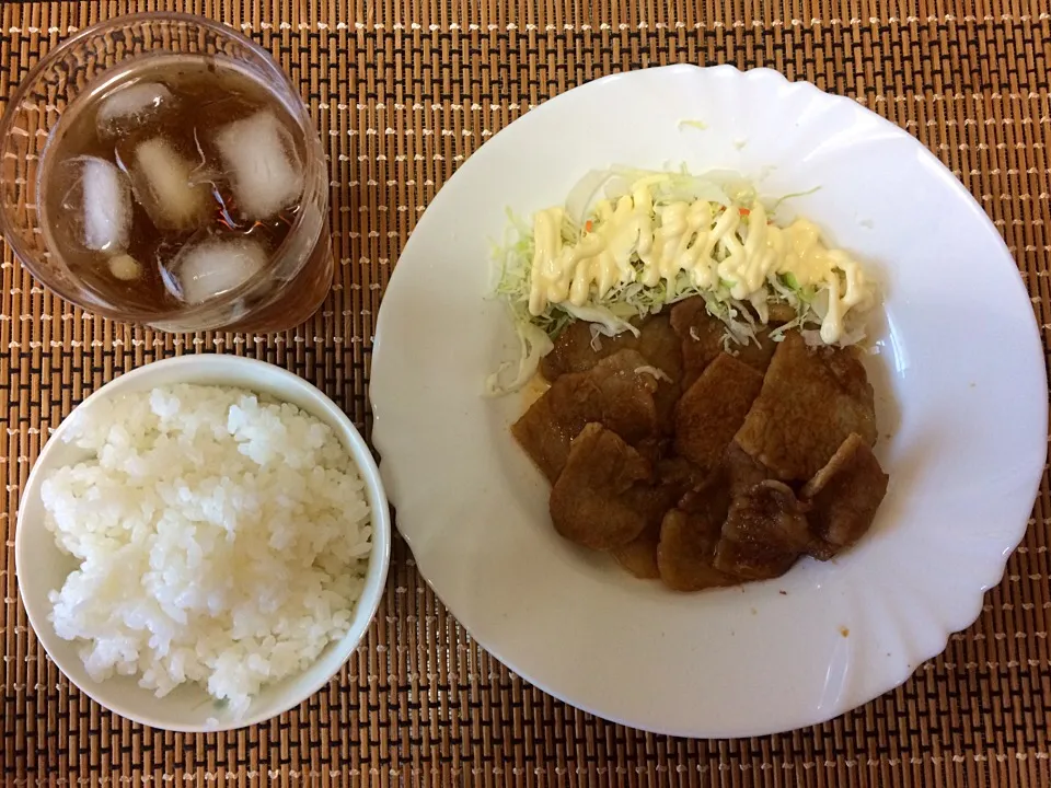 豚肉味噌炒めご飯|ばーさんさん