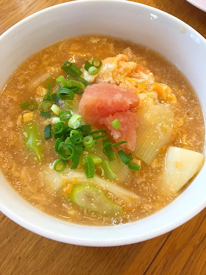 Snapdishの料理写真:明太卵あんかけうどん|まつださんさん