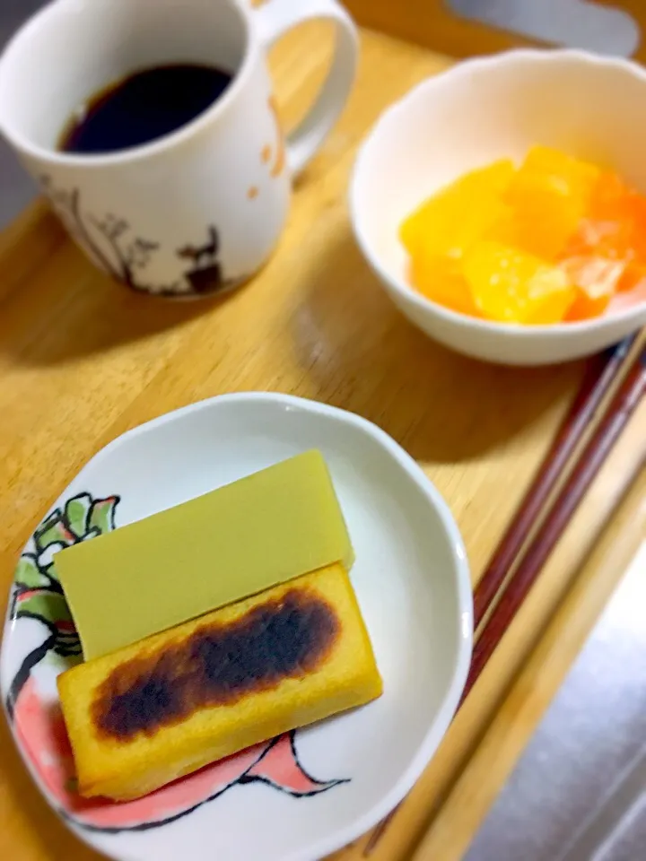 舟和の芋羊羹。焼き&そのまま。食べ比べ|かわちさん